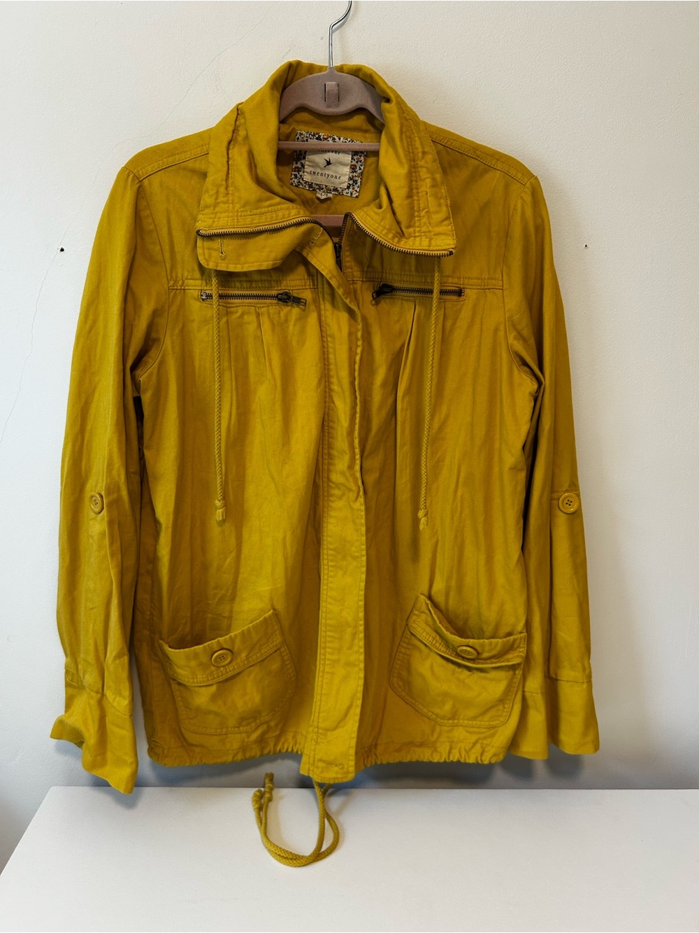 Forever 21 Yellow Drawcord Utility Jacket